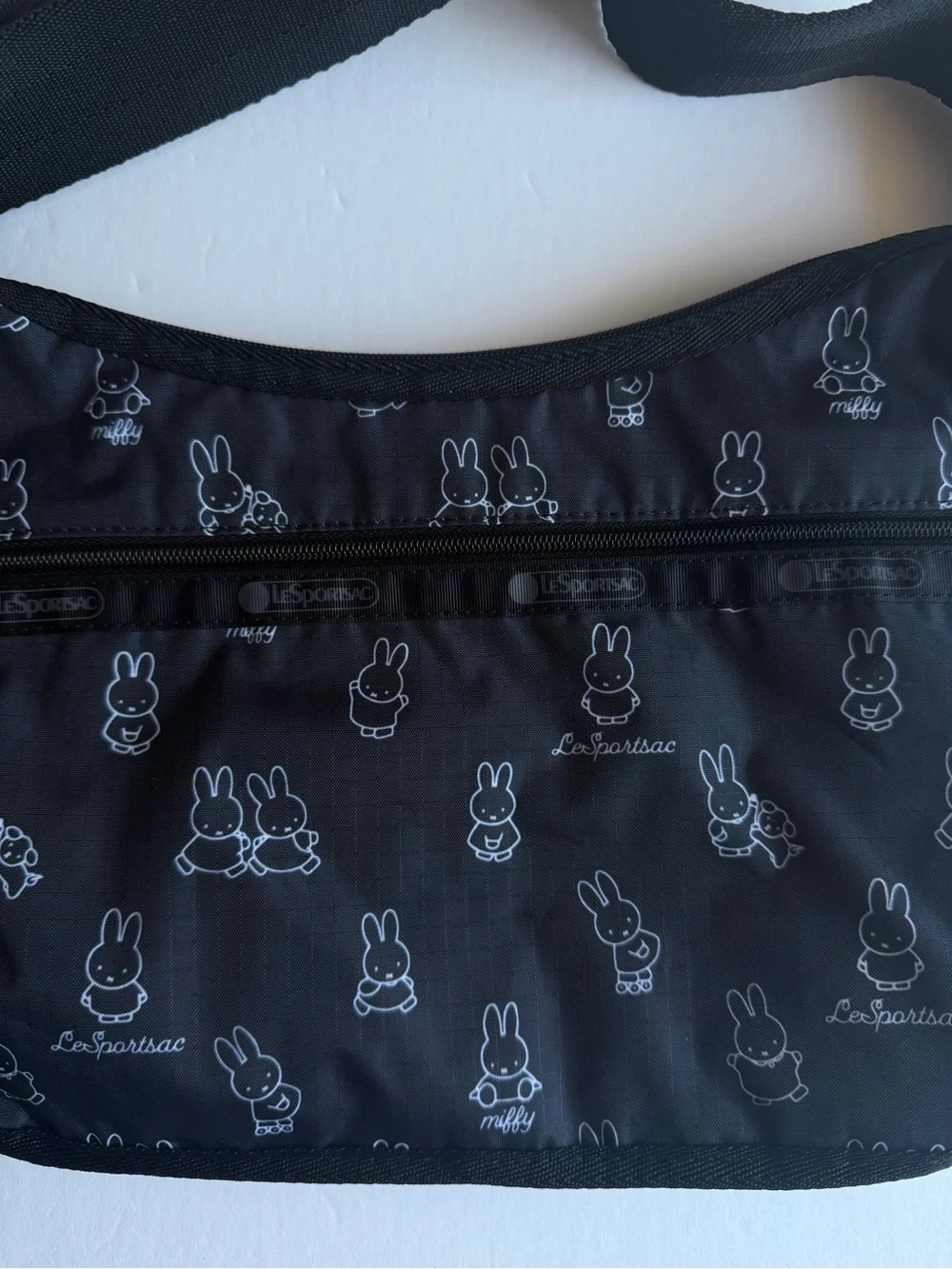 Lesportsac Classic Hobo Miffy Black Stencil